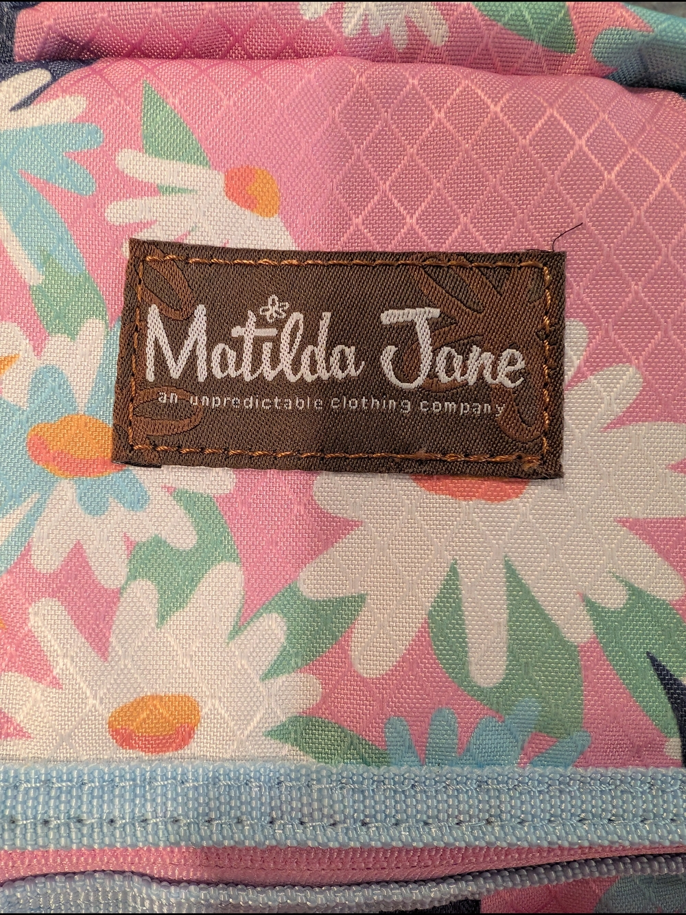 Matilda Jane Everything Packed Cooler Backpack in Pink, Blue and Coral - Picture 8 of 11